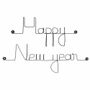 Autres décorations murales - Message en fil de fer " Happy new year " - BIJOUX DE MUR