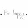 Other wall decoration - Wire wall decoration word "Be happy" - BIJOUX DE MUR