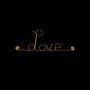 Other wall decoration - Small word in golden brass wire "Love" - ​​Wall decoration - BIJOUX DE MUR