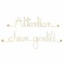 Other wall decoration - Attention, friendly dog door sign - Wall decoration - BIJOUX DE MUR