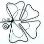 Other wall decoration - Clover Flower - "Love" - ​​Wire Wall Decoration - BIJOUX DE MUR