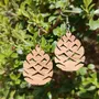Bijoux - Boucles d'oreilles - Pomme de Pin - POMME DES BOIS