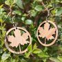Bijoux - Boucles d'oreilles - Feuilles Erable Canada - POMME DES BOIS