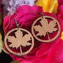 Bijoux - Boucles d'oreilles - Feuilles Erable Canada - POMME DES BOIS