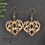 Bijoux - Boucles d'oreilles - Coeur Géométrique - POMME DES BOIS