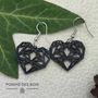 Bijoux - Boucles d'oreilles - Coeur Géométrique - POMME DES BOIS