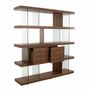 Shelves - Walnut and glass shelf - ANGEL CERDÁ