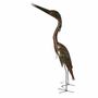 Outdoor decorative accessories - Recycled Metal Sculpture Heron Straight Neck 70cm - TERRE SAUVAGE