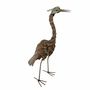 Outdoor decorative accessories - Twisted Heron Recycled Metal Sculpture 45cm - TERRE SAUVAGE