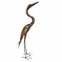 Outdoor decorative accessories - Recycled Metal Sculpture Heron Neck S 90cm - TERRE SAUVAGE