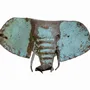 Other wall decoration - Recycled Metal Elephant Trophy Sculpture For Wall - TERRE SAUVAGE