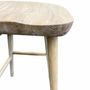 Tabourets - Tabouret de bar en Teck massif avec assise ergonomique. assise 75 - BALINAISA