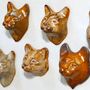 Accessoires de déco extérieure - Portrait de chat à accrocher au mur - SABMULLER CERAMICS