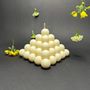 Candles - Candle with Bead Pyramid Design – Modern Home Accent - QUIET