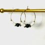Gifts - Jakarta earrings - stainless steel and natural stone - LILIBELLULE