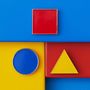 Gifts - Set of 3 Magnets Basic Forms in the Primary Bauhaus Colours - PINPINPIN.IT