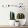 Other wall decoration - Clover Flower - "Love" - ​​Wire Wall Decoration - BIJOUX DE MUR