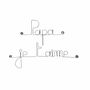 Autres décorations murales - Fête des Pères " Papa je t'aime " - en Fil de Fer - BIJOUX DE MUR