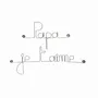 Other wall decoration - Father's Day "Dad I love you" - in Wire - BIJOUX DE MUR