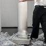 Floor lamps - Sculptural Concrete and Stainless Steel Standing Light [ESSENZ] - CASE STUDIOS