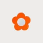 Bijoux - bijou broche CLAP - TWIGGY ORANGE fleur - CLAP PARIS