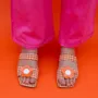 Bijoux - bijou broche CLAP - TWIGGY ORANGE fleur - CLAP PARIS