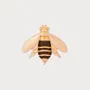 Bijoux - bijou broche CLAP - MAYA GOLD & BLACK l'abeille dorée et noire - CLAP PARIS