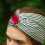 Bijoux - bijou broche CLAP - HATCH GRENAT ROSE - CLAP PARIS