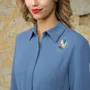 Brooches - Girl with a Pearl Earring brooch - MICHAEL BARNAART