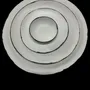 Everyday plates - B&W porcelain dinnerware - CECILE GASC PORCELAINE