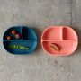 Repas pour enfant - Assiette compartimentée en silicone - Blue Abyss - EKOBO