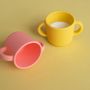 Children's mealtime - Silicone Cup with handles - 2 Pack Coral / Mimosa - EKOBO