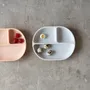 Repas pour enfant - Assiette compartimentée en silicone - Blush - EKOBO