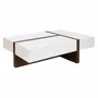 Tables basses - Table basse blanche et noyer - ANGEL CERDÁ