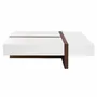 Tables basses - Table basse blanche et noyer - ANGEL CERDÁ