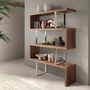 Office furniture and storage - Walnut and steel sheathing - ANGEL CERDÁ