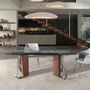 Office furniture and storage - Walnut and steel sheathing - ANGEL CERDÁ