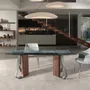 Office furniture and storage - Walnut and steel sheathing - ANGEL CERDÁ