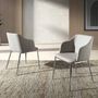 Chairs - Gray fabric upholstered Dining table chair - ANGEL CERDÁ