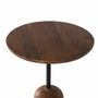Tables basses - Table d'appoint circulaire en bois de manguier - GINER Y COLOMER