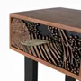 Console table - Natural dyed acacia wood and metal console - GINER Y COLOMER
