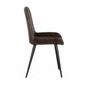Chaises - Chaise rembourrée en cuir gris cendré - GINER Y COLOMER