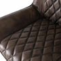Chaises - Chaise rembourrée en cuir gris cendré - GINER Y COLOMER