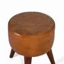 Stools - Round stool covered in bovine leather - GINER Y COLOMER