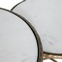 Tables basses - Lot de 2 tables basses rondes dorées et blanches - GINER Y COLOMER
