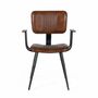 Chaises - Ensemble de 2 chaises avec une structure robuste en tube de fer noir - GINER Y COLOMER
