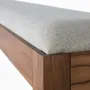 Bancs - Banc en bois d'acacia massif recouvert de tissu - GINER Y COLOMER