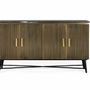 Sideboards - Sideboard with 4 wooden doors covered in bronze and marble top - GINER Y COLOMER