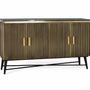 Sideboards - Sideboard with 4 wooden doors covered in bronze and marble top - GINER Y COLOMER