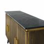 Sideboards - Sideboard with 4 wooden doors covered in bronze and marble top - GINER Y COLOMER